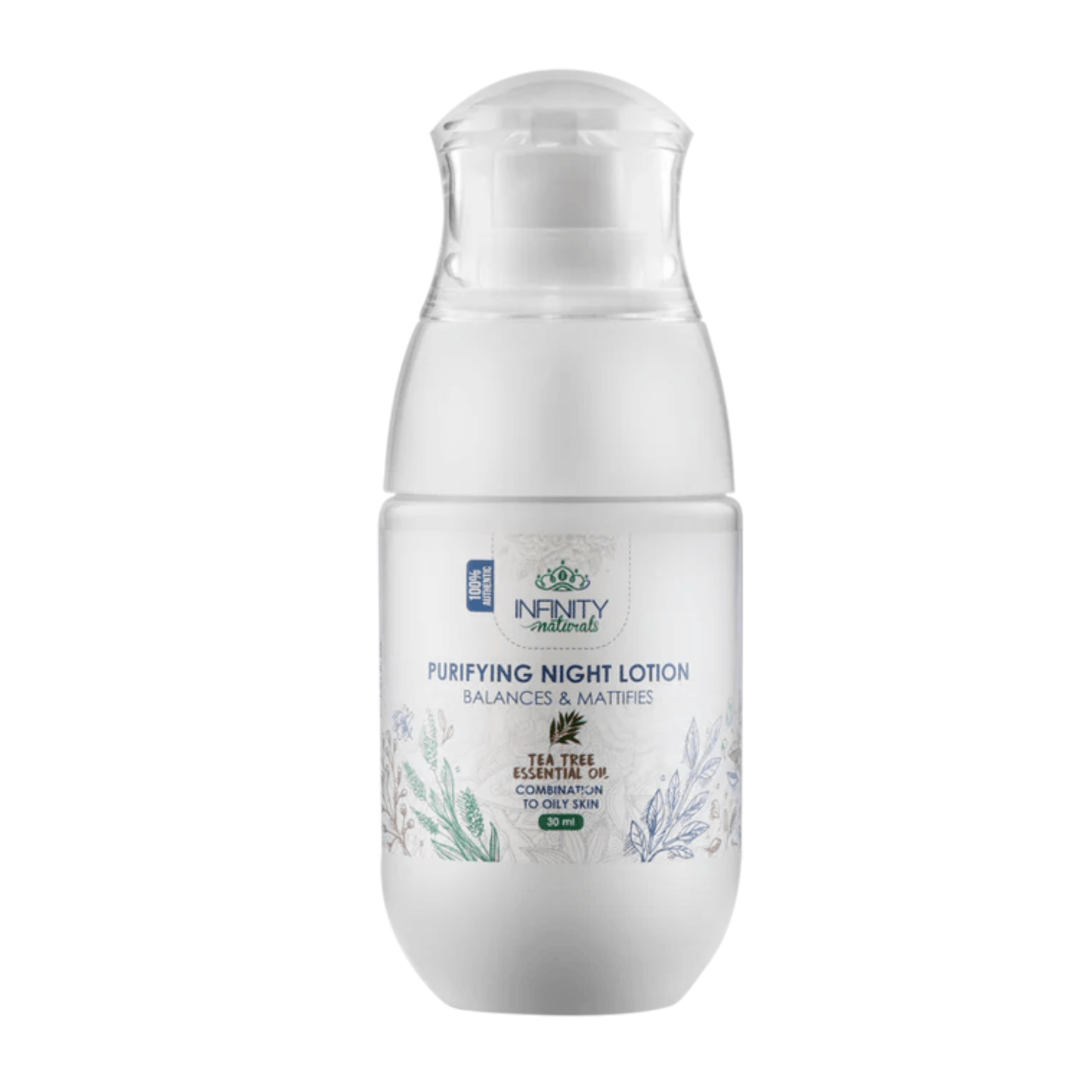 Infinity Natural Purifying Night Lotion for Oily Skin with Tea Tree Oil 30 ml