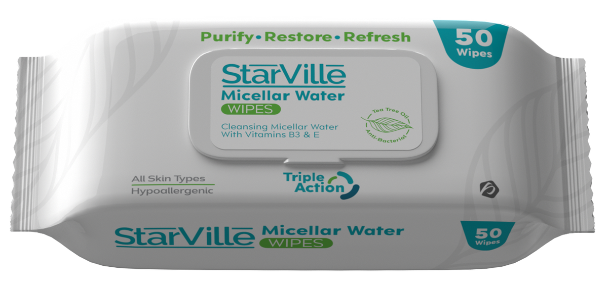 Starville Micellar Water Wipes 50 wipes