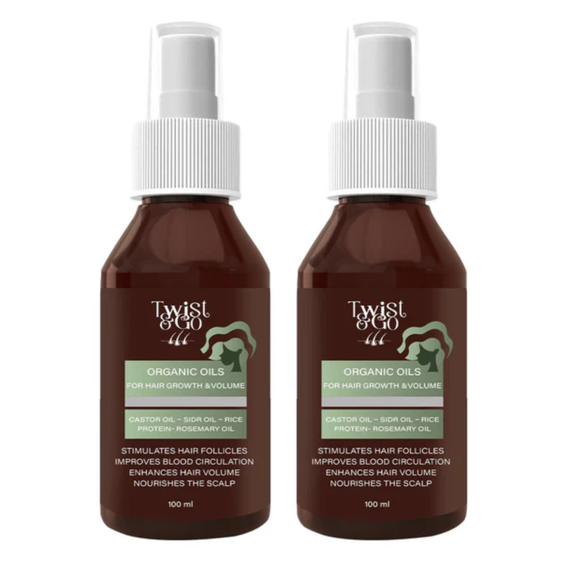 Twist & Go Organic Hair Growth Boosting Oil 100ml 1+1
