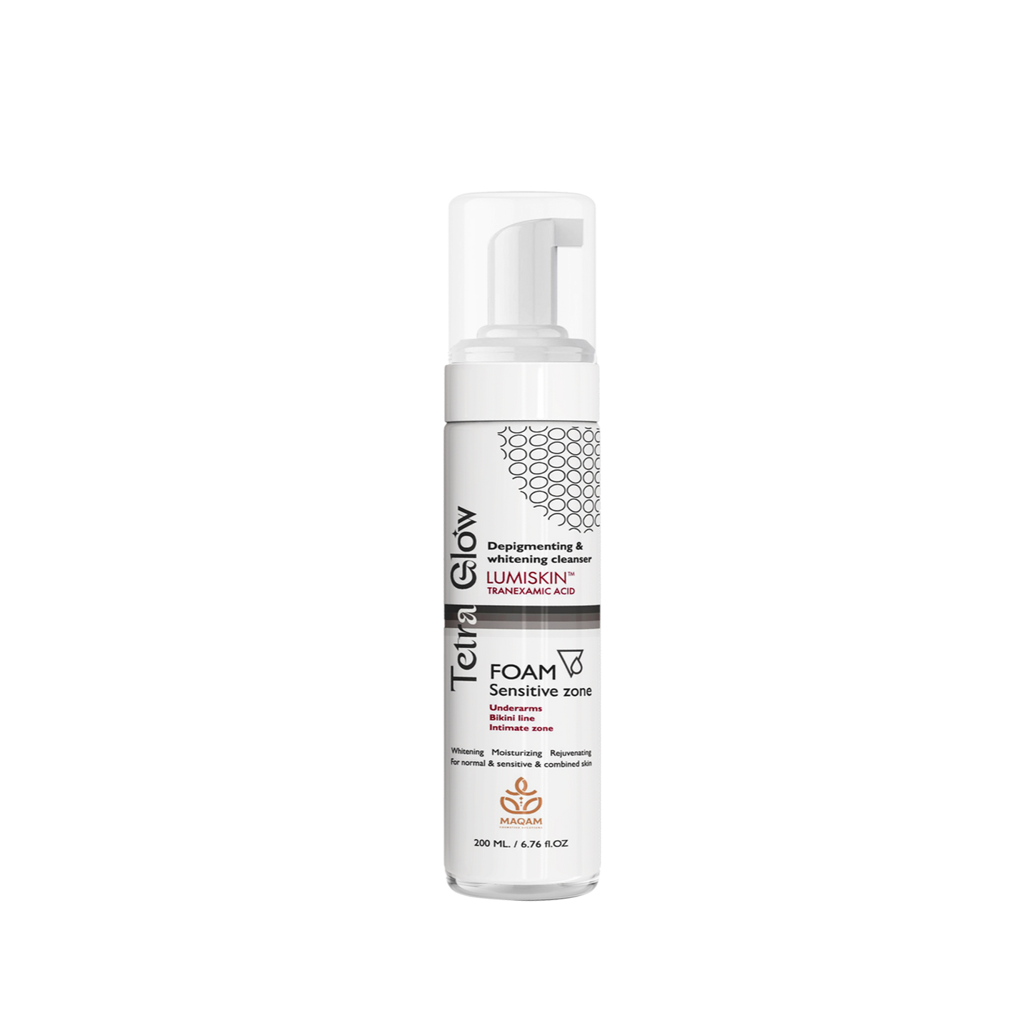 Tetraglow Sensitive Area Lightening Foam Wash 200ml