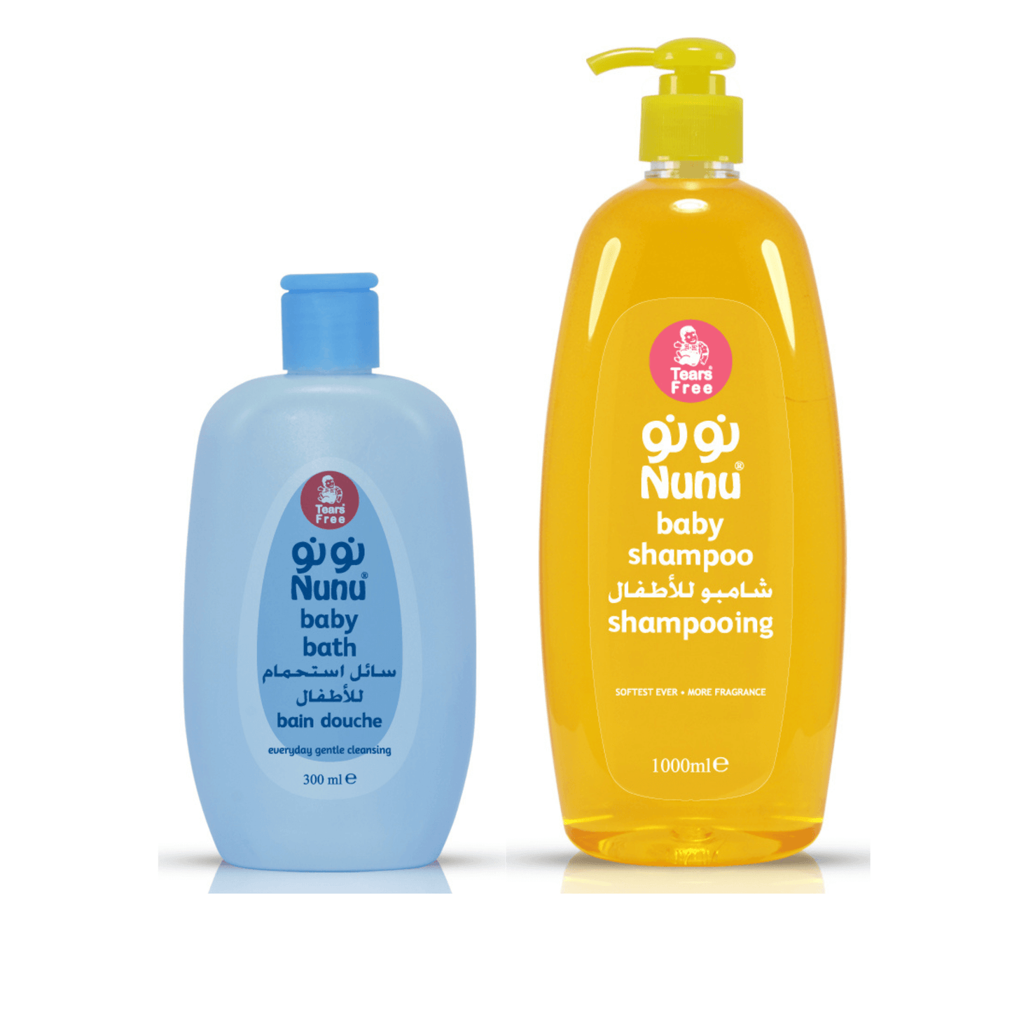 Nunu Baby Shampoo 1 Liter + Bath Liquid 300ml