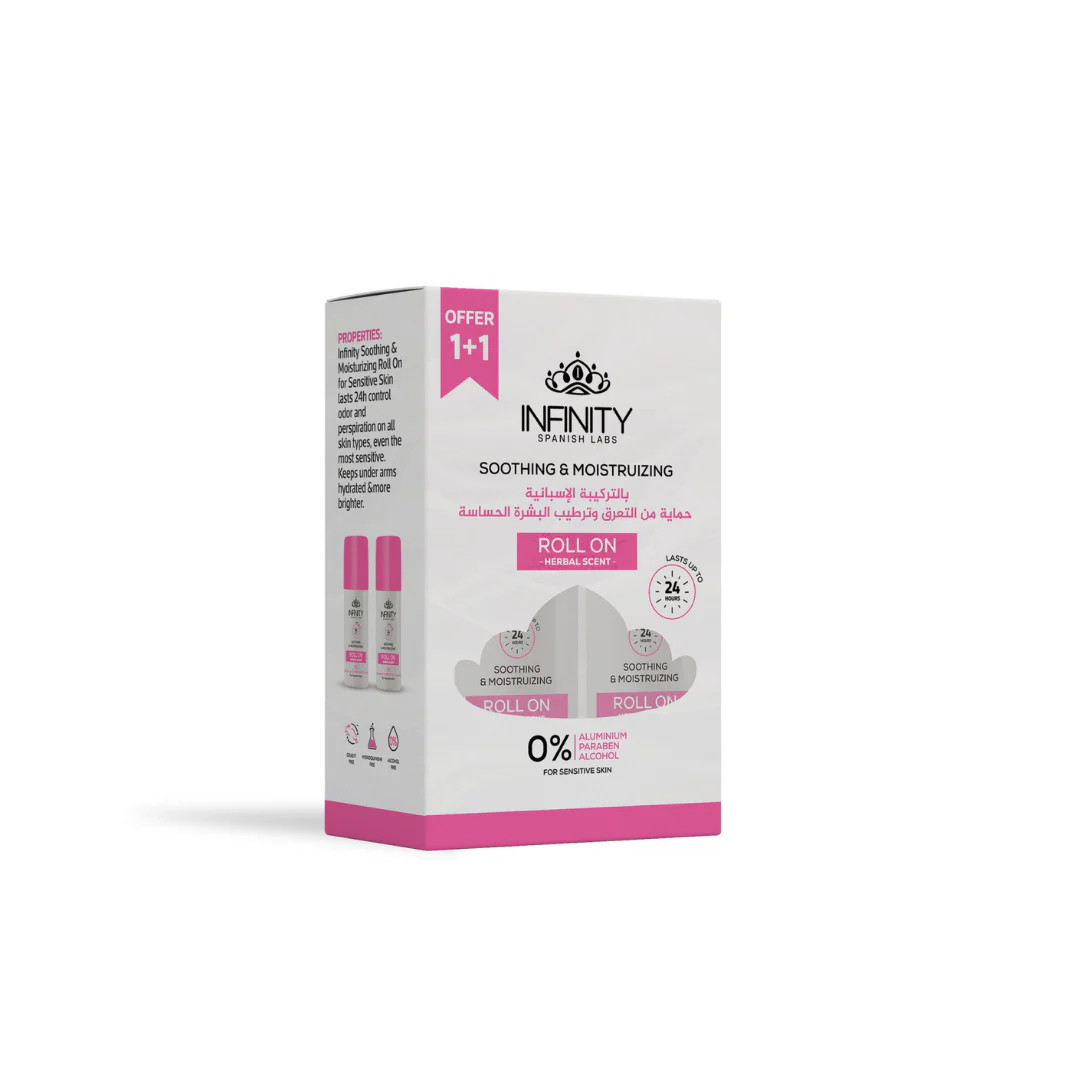 انفينيتي رول اون مزيل عرق هيربال 80 مل 1+1
