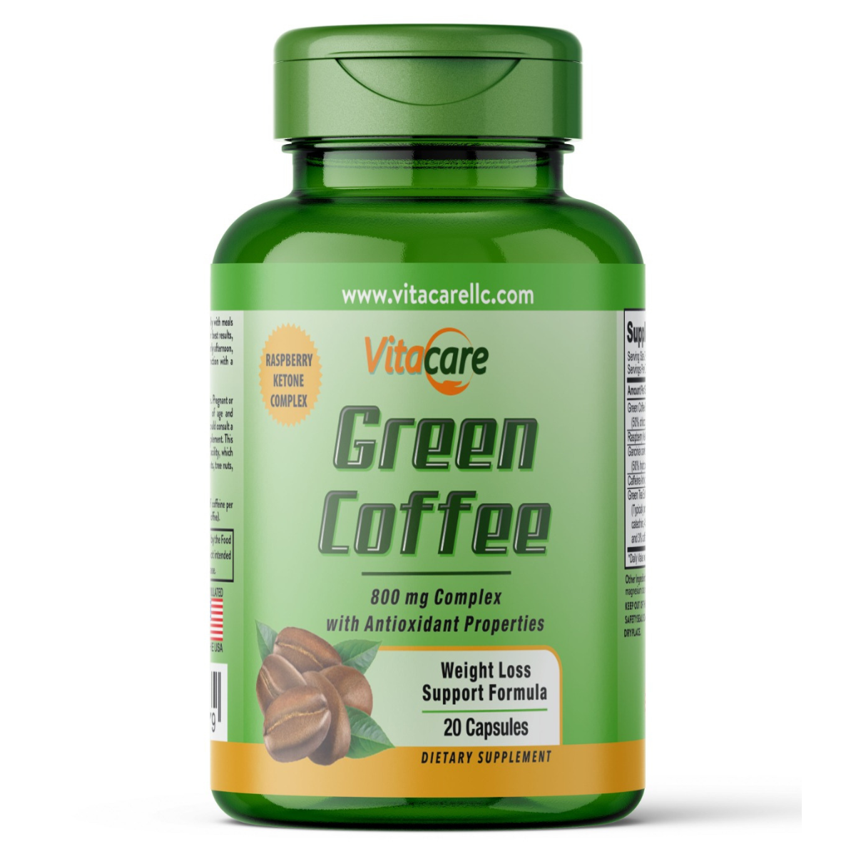 Vitacare Green Coffee Capsules 800mg (20 capsules/box)