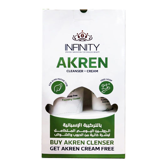 Infinity Akren Acne Treatment Wash 250ml + Akren Cream 60g