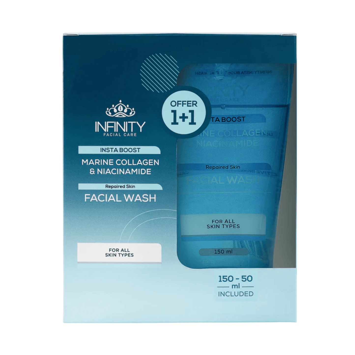 Infinity Insta Post Collagen and Niacinamide Cleanser 150 ml + 50 ml