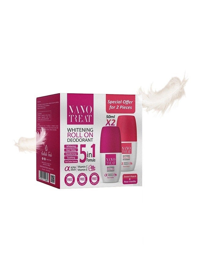 Nanotreat Whitening Roll-On Peach + Cotton Candy