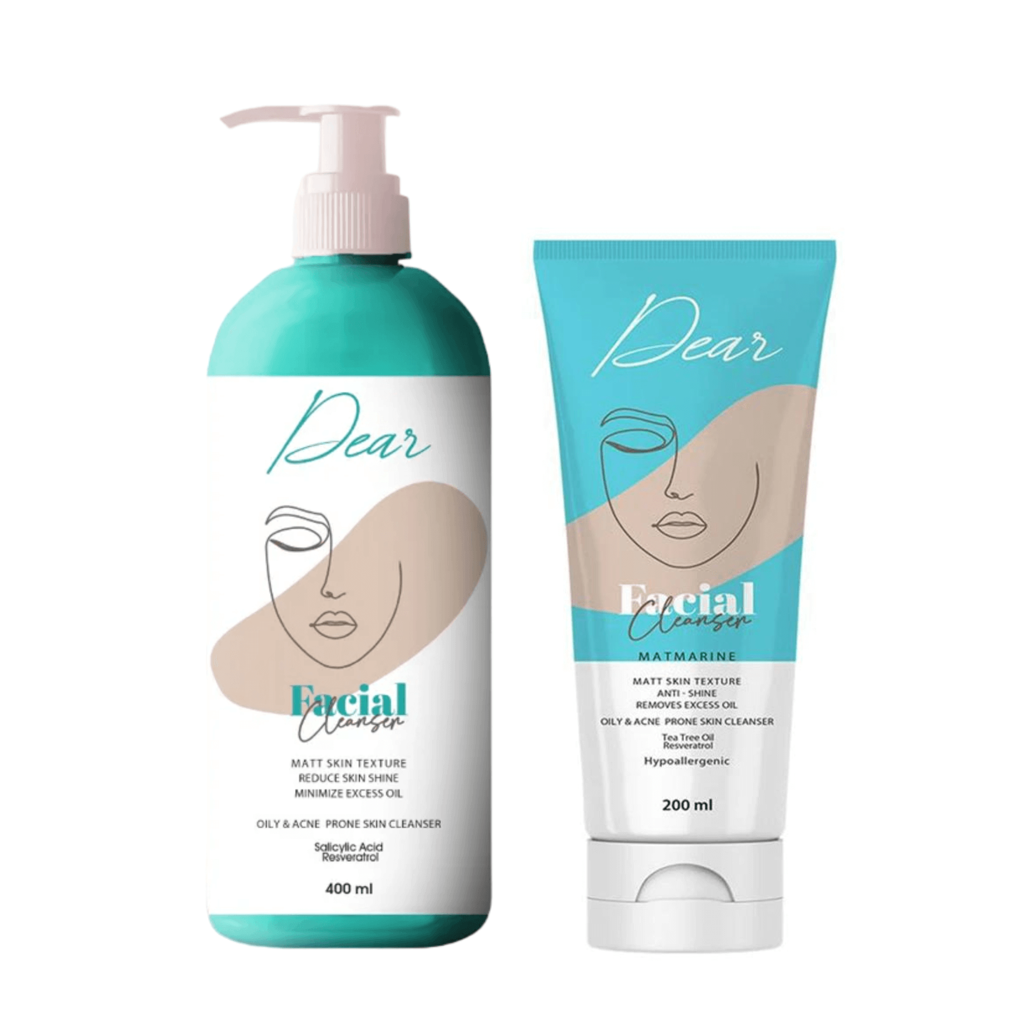 Derma Cleanser for Oily Skin 400ml + Derma Cleanser for Oily Skin 200ml
