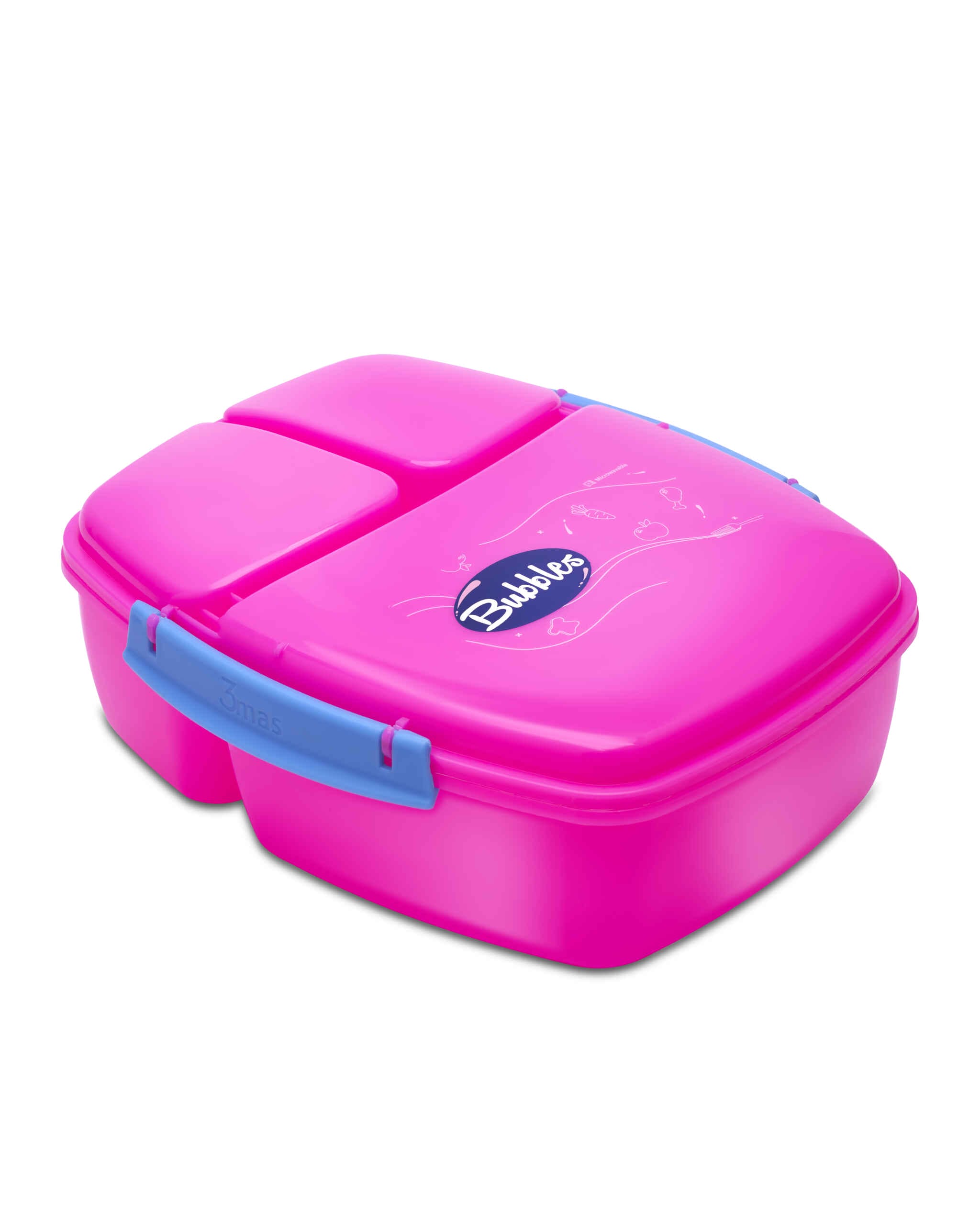 Bubbles Lunch Box Magic + Fork + Spoon (Rose)