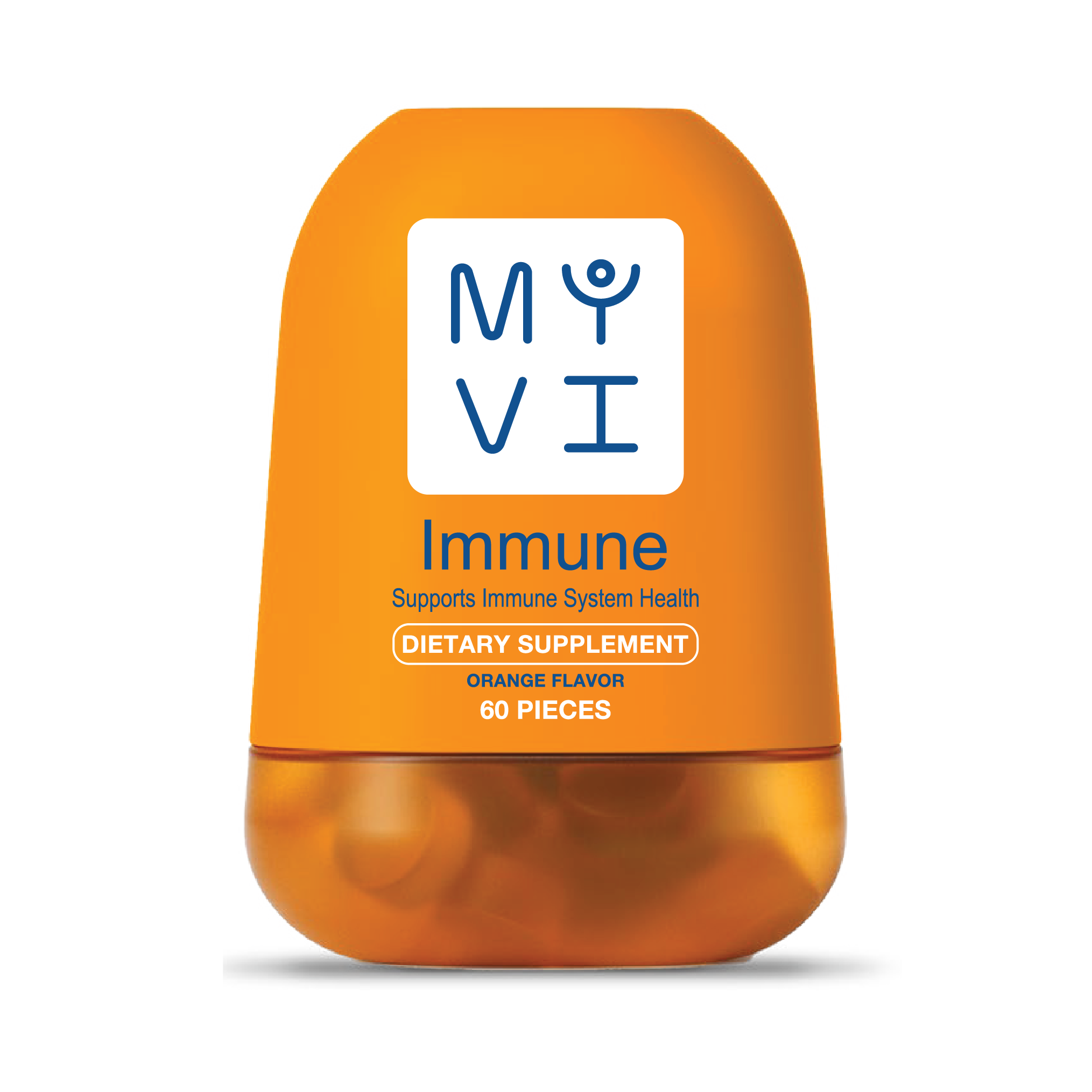 Mayvi Immunity Booster Dietary Supplement Orange Flavored 60 Count