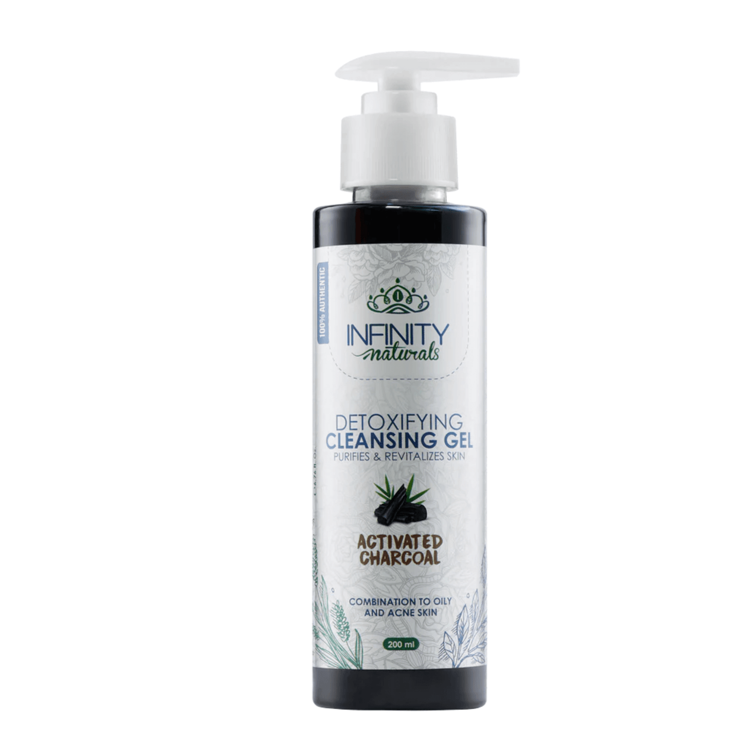Infinity Natural Purifying Facial Wash for Oily Skin with Activated Charcoal 200 ml