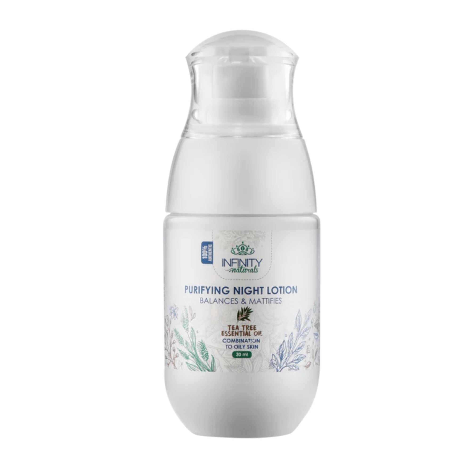 Infinity Natural Purifying Night Lotion for Oily Skin with Tea Tree Oil 30 ml
