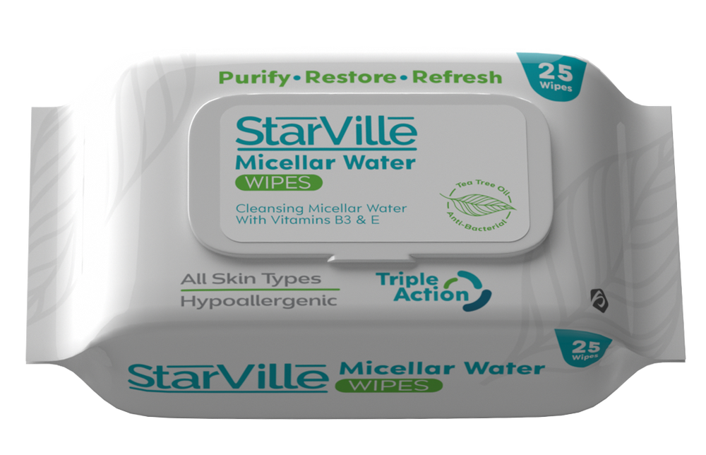 Starville Micellar Water Wipes 25 Wipes