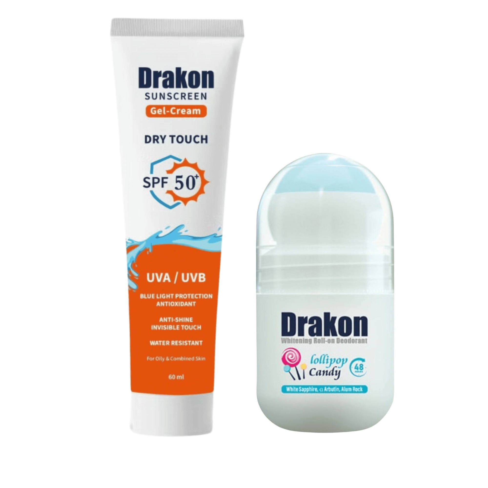 Drakon Sunscreen Gel 60g + Roll-On Candy