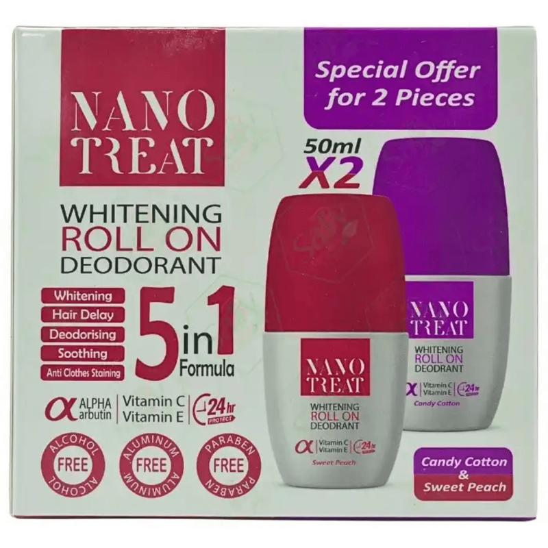 Nanotreat Roll-On Whitening Vanilla + Cotton Candy