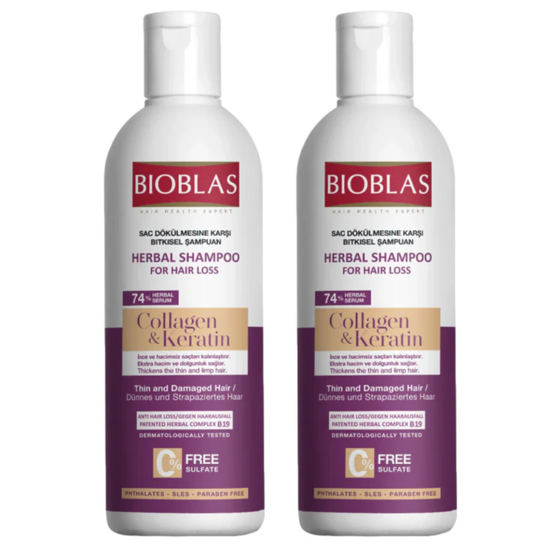 Bioplas Collagen and Keratin Shampoo 300ml 1+1