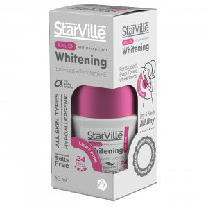 Starville Roll-On Light Pink Deodorant and Whitening for Skin with Coconut Scent 60ml