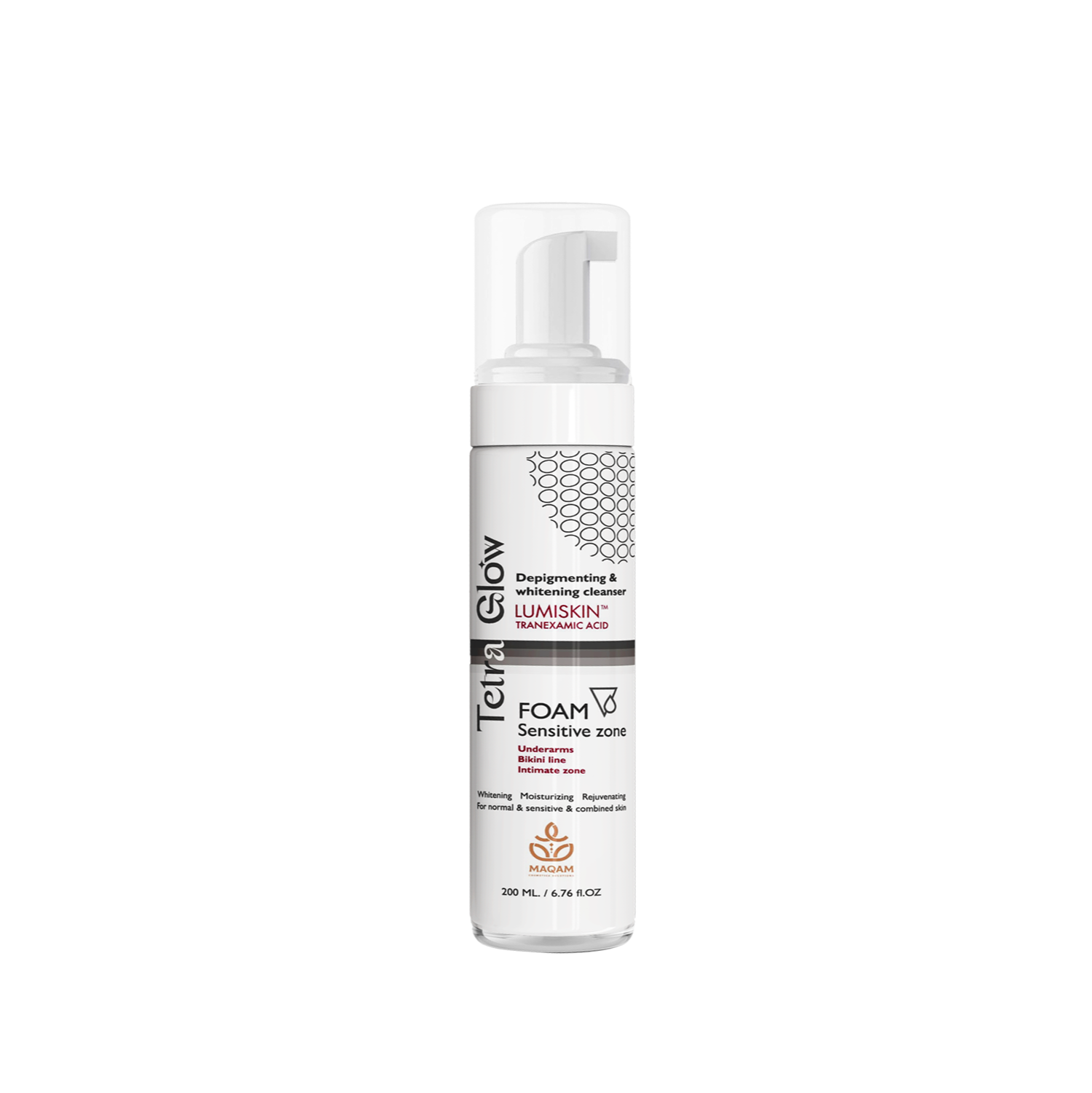 Tetraglow Sensitive Area Lightening Foam Wash 200ml
