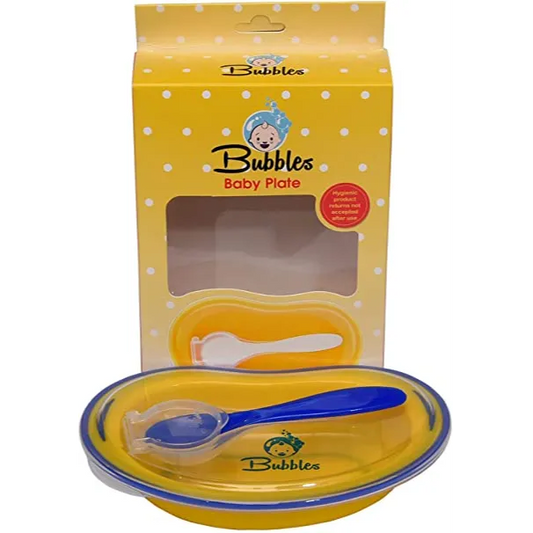 بابلز طبق غذائى (اصفر*ازرق)