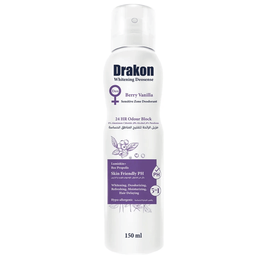 Dracon Lightening Spray for Sensitive Areas - Berry & Vanilla 150ml