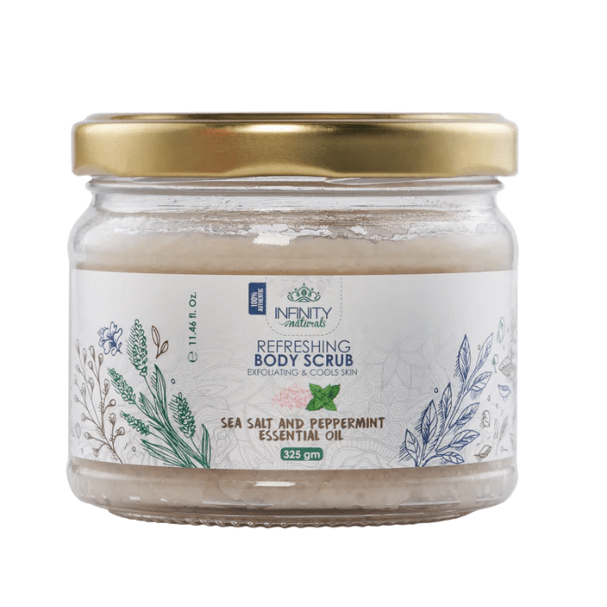 Infinity Natural Refreshing Body Scrub with Peppermint and Sea Salts 325gm