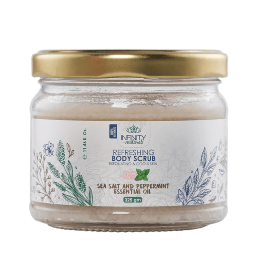 انفنيتي ناتشورال سكراب منعش للجسم بالنعناع و املاح البحر 325 جم