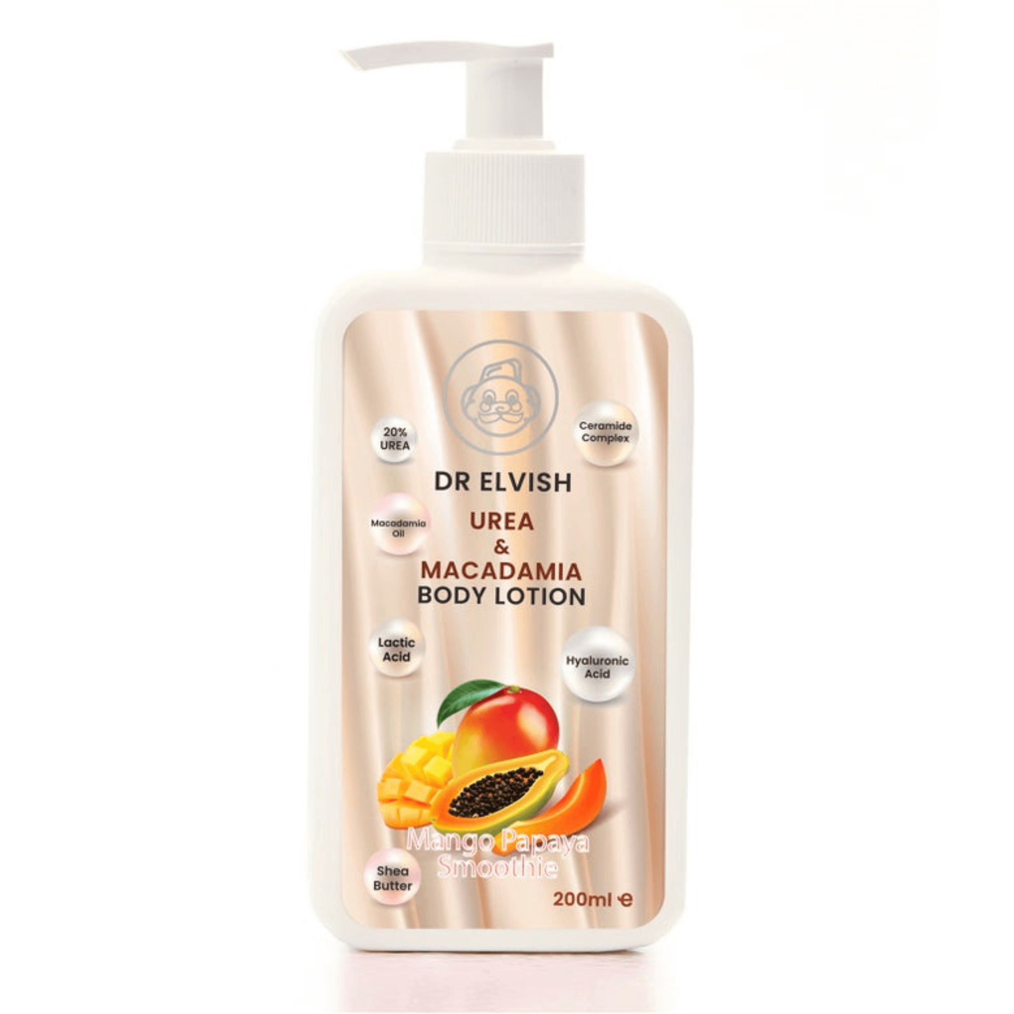 Dr. El Fish Moisturizing Body Lotion with Urea, Mango Scent, 200 ml