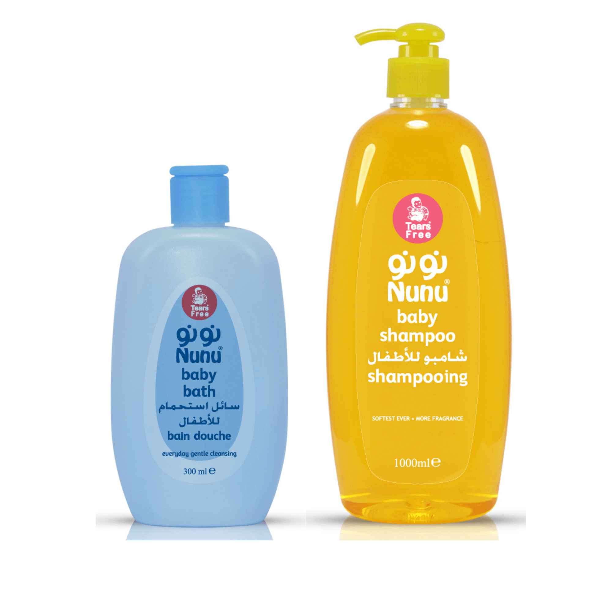 Nunu Baby Shampoo 1 Liter + Bath Liquid 300ml